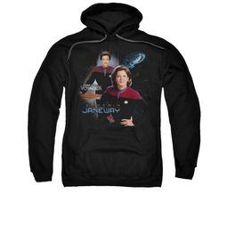 Star Trek - Voyager Hoodie Sweatshirt Captain Janeway Black Adult Hoody Sweat Shirt