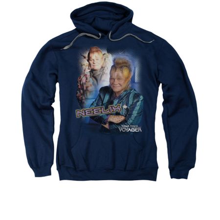 Star Trek - Voyager Hoodie Sweatshirt Neelix Navy Adult Hoody Sweat Shirt