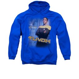 Star Trek - Voyager Hoodie Sweatshirt Tuvok Royal Blue Adult Hoody Sweat Shirt