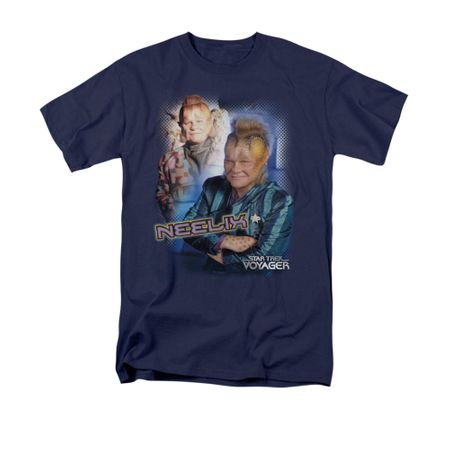 Star Trek - Voyager Shirt Neelix Adult Navy Tee T-Shirt