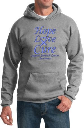 Stomach Cancer Hope Love Cure Hoodie