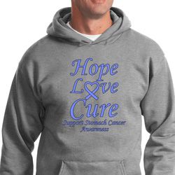 Stomach Cancer Hope Love Cure Hoodie