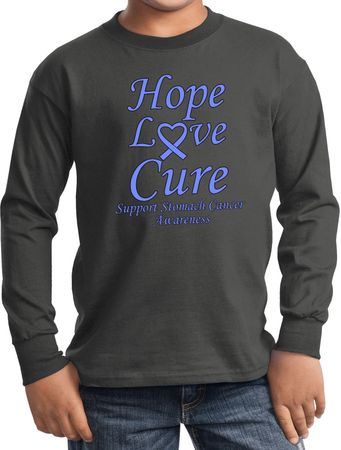 Stomach Cancer Hope Love Cure Kids Long Sleeve