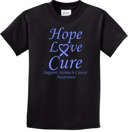Stomach Cancer Hope Love Cure Kids T-shirt