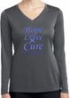 Stomach Cancer Hope Love Cure Ladies Dry Wicking Long Sleeve