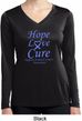 Stomach Cancer Hope Love Cure Ladies Dry Wicking Long Sleeve