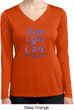 Stomach Cancer Hope Love Cure Ladies Dry Wicking Long Sleeve