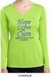 Stomach Cancer Hope Love Cure Ladies Dry Wicking Long Sleeve