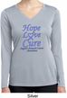 Stomach Cancer Hope Love Cure Ladies Dry Wicking Long Sleeve