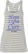 Stomach Cancer Hope Love Cure Ladies Flowy Racerback