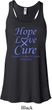 Stomach Cancer Hope Love Cure Ladies Flowy Racerback