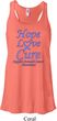 Stomach Cancer Hope Love Cure Ladies Flowy Racerback