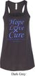 Stomach Cancer Hope Love Cure Ladies Flowy Racerback