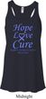 Stomach Cancer Hope Love Cure Ladies Flowy Racerback