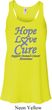 Stomach Cancer Hope Love Cure Ladies Flowy Racerback