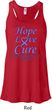 Stomach Cancer Hope Love Cure Ladies Flowy Racerback