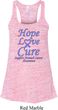 Stomach Cancer Hope Love Cure Ladies Flowy Racerback