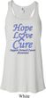 Stomach Cancer Hope Love Cure Ladies Flowy Racerback