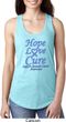 Stomach Cancer Hope Love Cure Ladies Ideal Racerback