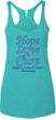 Stomach Cancer Hope Love Cure Ladies Tri Blend Racerback