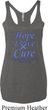 Stomach Cancer Hope Love Cure Ladies Tri Blend Racerback