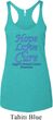 Stomach Cancer Hope Love Cure Ladies Tri Blend Racerback