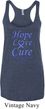 Stomach Cancer Hope Love Cure Ladies Tri Blend Racerback