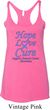 Stomach Cancer Hope Love Cure Ladies Tri Blend Racerback