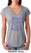 Stomach Cancer Hope Love Cure Ladies Tri Blend V-neck