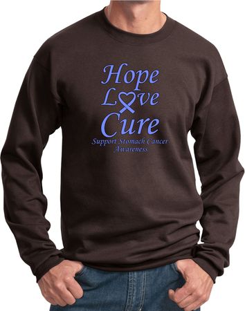 Stomach Cancer Hope Love Cure Sweatshirt