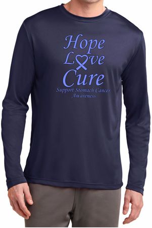 Stomach Cancer Tee Hope Love Cure Dry Wicking Long Sleeve