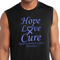 Stomach Cancer Tee Hope Love Cure Dry Wicking Sleeveless Shirt