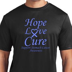 Stomach Cancer Tee Hope Love Cure Dry Wicking T-shirt