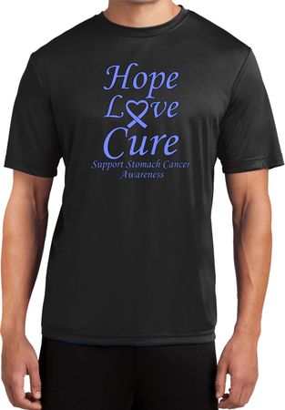 Stomach Cancer Tee Hope Love Cure Dry Wicking T-shirt