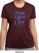 Stomach Cancer Tee Hope Love Cure Ladies Dry Wicking T-shirt