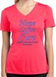 Stomach Cancer Tee Hope Love Cure Ladies Dry Wicking V-neck