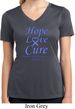 Stomach Cancer Tee Hope Love Cure Ladies Dry Wicking V-neck