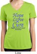 Stomach Cancer Tee Hope Love Cure Ladies Dry Wicking V-neck