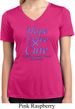 Stomach Cancer Tee Hope Love Cure Ladies Dry Wicking V-neck