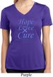 Stomach Cancer Tee Hope Love Cure Ladies Dry Wicking V-neck