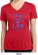 Stomach Cancer Tee Hope Love Cure Ladies Dry Wicking V-neck