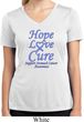 Stomach Cancer Tee Hope Love Cure Ladies Dry Wicking V-neck
