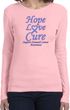 Stomach Cancer Tee Hope Love Cure Ladies Long Sleeve