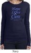 Stomach Cancer Tee Hope Love Cure Ladies Long Sleeve