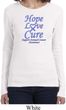 Stomach Cancer Tee Hope Love Cure Ladies Long Sleeve