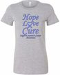 Stomach Cancer Tee Hope Love Cure Ladies Longer Length Shirt