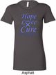 Stomach Cancer Tee Hope Love Cure Ladies Longer Length Shirt