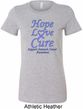 Stomach Cancer Tee Hope Love Cure Ladies Longer Length Shirt