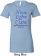 Stomach Cancer Tee Hope Love Cure Ladies Longer Length Shirt
