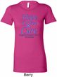 Stomach Cancer Tee Hope Love Cure Ladies Longer Length Shirt